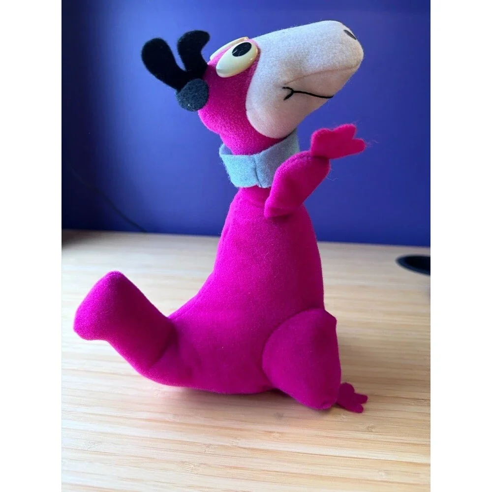 Vintage Flintstones Dino Plush Pink Strottman Hanna Barbera 9